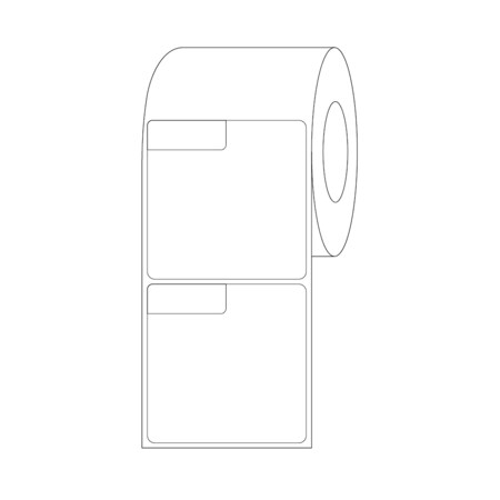 Nevs ISBT 128 Blank Direct Thermal Notch 4" x 4" BBC-TTN-44-3
